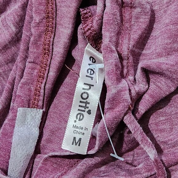 Ever Hottie Cropped  Hoodie Womens In Size Medium Cranberry Color Lightweight - Picture 7 of 10